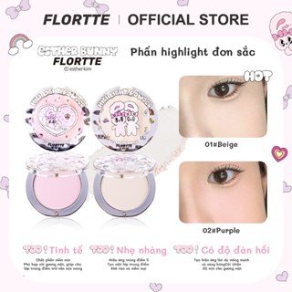 Bút Dạ Quang Một Màu FLORTTE Esther Bunny Series (3 Màu) 4g FLORTTE Official Store