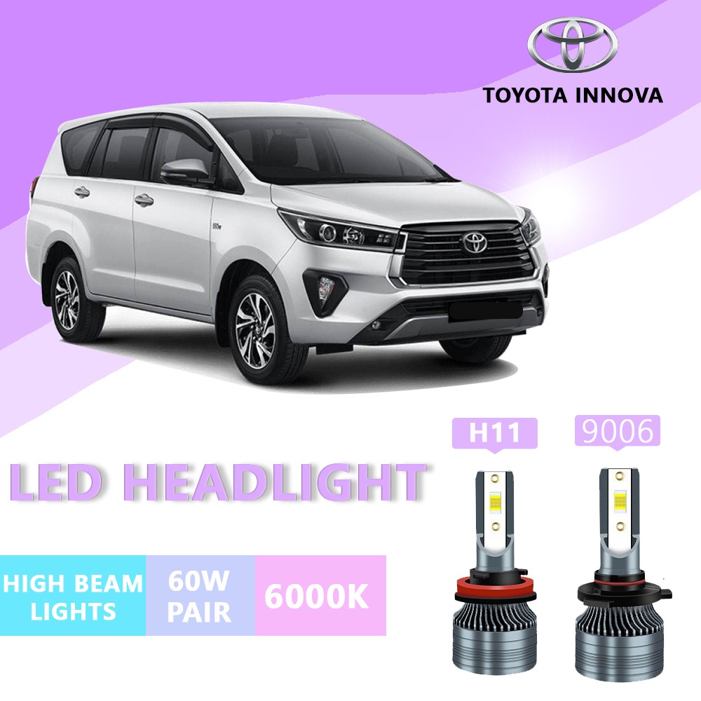 2 CÁI CHO Toyota innova H4 H11 9006 LED Siêu Sáng Hi / Lo Chùm Đèn Pha Đèn LED Bóng Đèn Pha Ánh Sáng