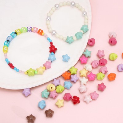 Beadia 5-10 miếng Acrylic Ngôi Sao Hạt Cho DIY Vòng Tay Vòng Cổ Bông Tai Trang Sức Phụ Kiện Làm 11x11mm