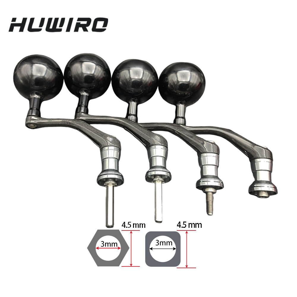 Quay Cuộn Tay Cầm Máy Câu Tay Cầm Thay Thế Tay Cầm Điện Carbon Mạnh Núm Kim Loại Cho DAIWA / SHIMANO