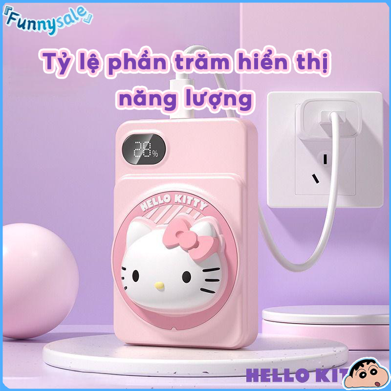 Sạc dự phòng không dây từ tính Sanrio 5000mAh, Sạc nhanh PD 22.5W, Bộ sạc di động nhỏ gọn với sạc nhanh hai chiều, Thiết kế dễ thương | BigBuy360 - bigbuy360.vn