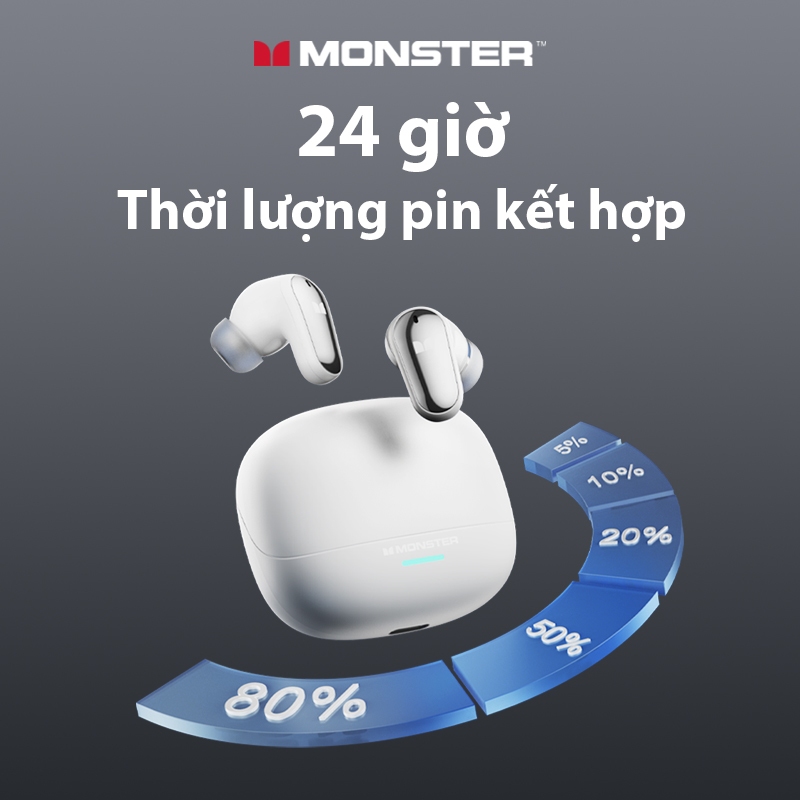 Monster MQT52 Tai nghe không dây trong tai Tai nghe giảm tiếng ồn tuổi thọ pin dài | BigBuy360 - bigbuy360.vn