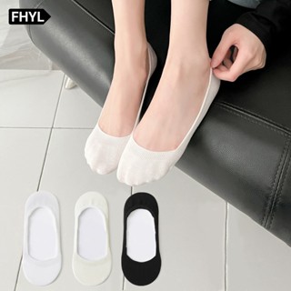 FHYL Mỏng Nông Miệng Cotton Vô Hình Tất Mùa Thu Màu Trơn Đa Năng Thường Ngày Tất Khử Mùi Mềm Trắng Tất Nữ