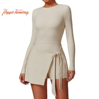   Hoppe Fumeng  Váy thể thao tennis thời trang dài tay không có miếng lót 