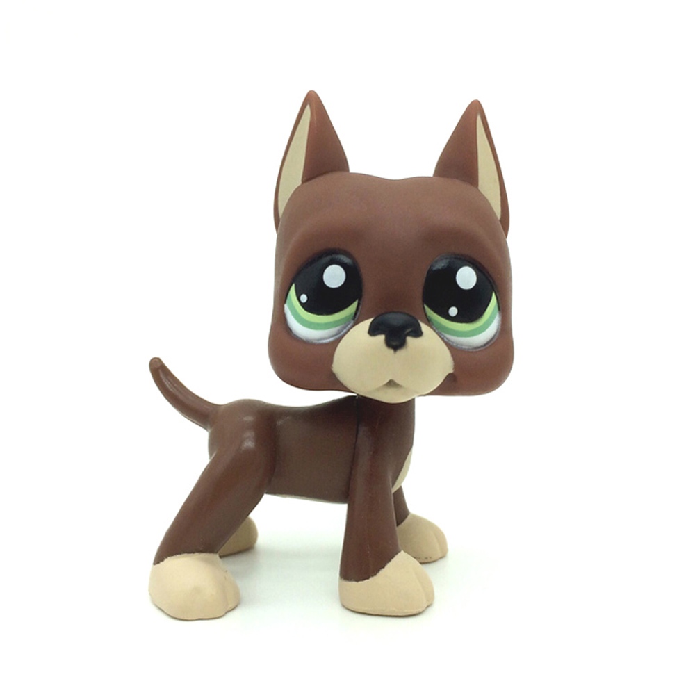 Littlest Pet Shop Sôcôla nâu Great Dane Dog Green Eyes Puppy LPS 1519 Đồ chơi