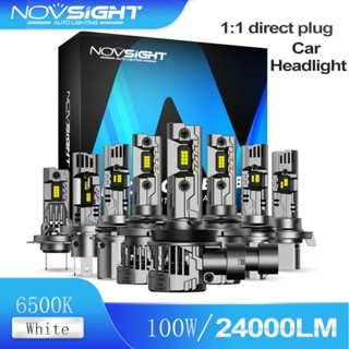 Bảo hành 1 năm NovSight N99 24000LM 100W H4 H7 H11 9005 9006 Đèn LED ô tô siêu sáng 6500K Đèn trắng lạnh Công suất cao Chống nước Tuổi thọ cao Bộ nâng cấp đèn pha ô tô