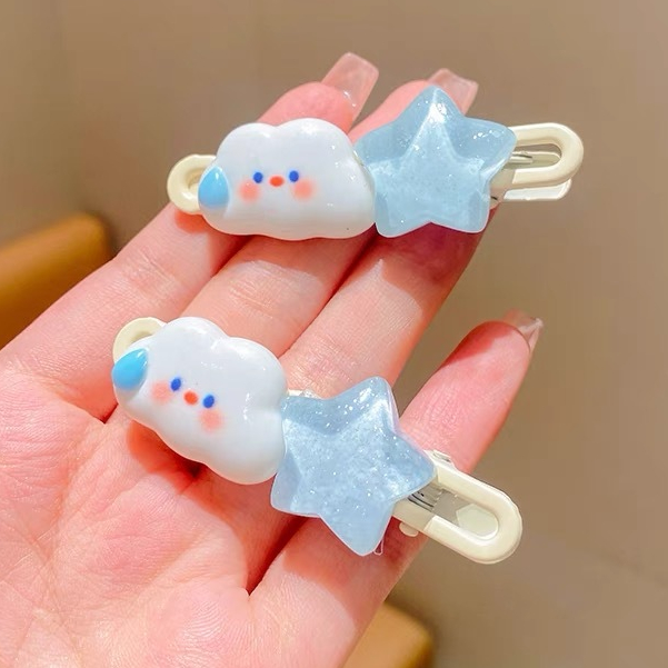 Barrettes Stars Barrettes Clouds Clip DIY Phụ Kiện Tóc Dễ Thương Nổ Cắt Tóc Barrettes