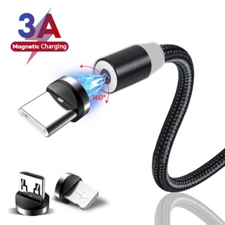 Cáp sạc 3 trong 1 từ tính / Cáp sạc Type C & Micro USB / Dây cáp sạc cho iphone iPad Điện thoại Android Huawei xiaomi samsung Vivo