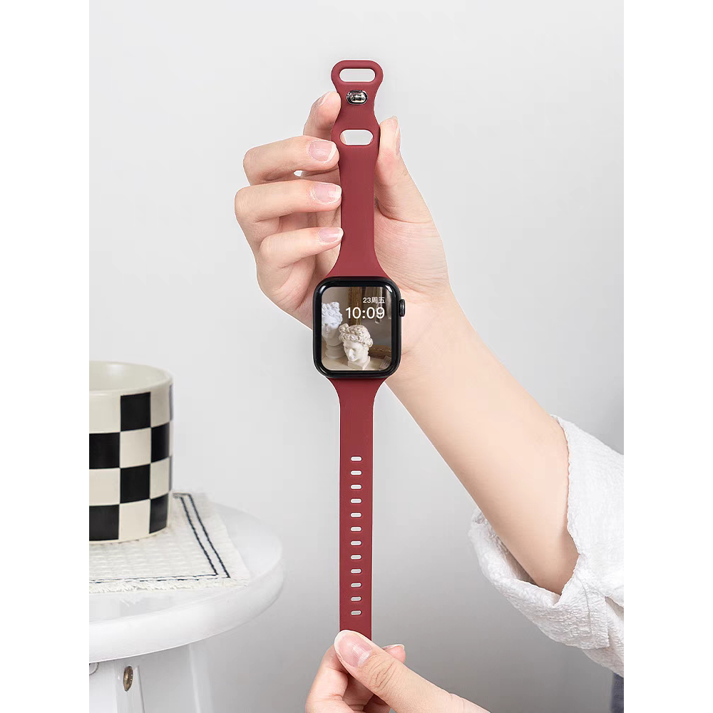 Vòng silicon Tương thích với dây đeo Apple Watch nữ 38mm 40mm 41mm 42mm 44mm 45mm 46mm Dây đeo