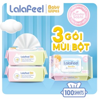  Khăn lau trẻ em cao cấp LALAFEEL Khăn lau an toàn không chứa cồn parabens Free 3 và 6 gói 