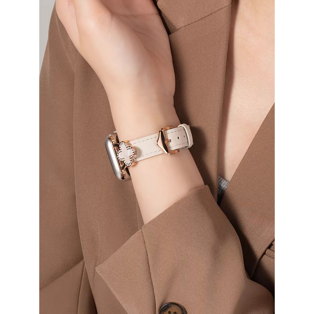 Vòng da mỏng Tương thích với dây đeo Apple Watch Dây đeo nữ 38mm 40mm 41mm 42mm 44mm 45mm 46mm