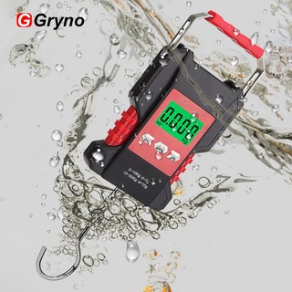 Gryno Cân hành lý chống nước hoàn toàn Trọng lượng 50kg LED Cân điện tử kỹ thuật số Mini để câu cá du lịch có thước đo băng