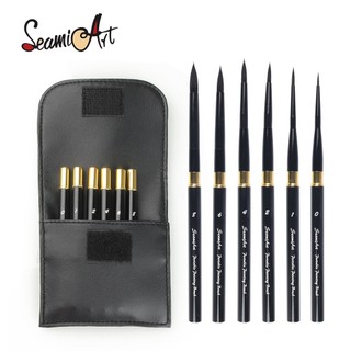 Seamiart 6 Cái / bộ DivIsible Giá Đỡ Ngắn Du Lịch Màu Nước Sơn Cọ Dành Cho Du Lịch Nghệ Thuật Sáng Tạo