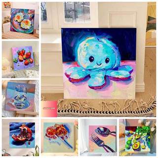 Nong Yang-30*40cm/40*50cm-tranh số -Gourmet Moment diy Digital Oil Painting Acrylic Filling Hand-Painted Handmade Spring Healing Decompressing Oil Paint Coloring Tranh trang trí-tranh tô màu số hoá--*tranh số hoá--tiệm nhà bon tranh số hoá -