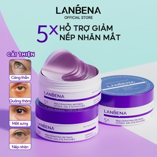 Mặt Nạ Mắt LANBENA Retinol/Vitamin C Hỗ Trợ Trẻ Hóa, Giảm Nhăn, Làm Mờ Quầng Thâm Mắt (Hộp/60 miếng)