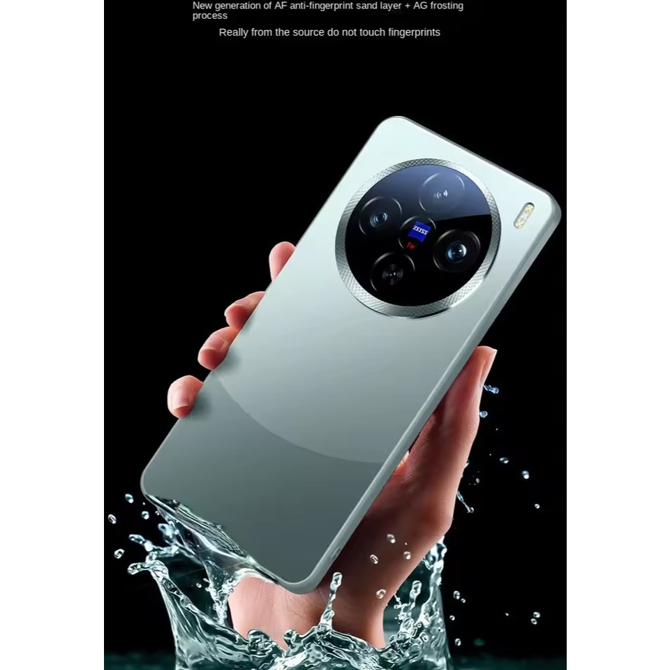 Vỏ Cho VIVO X200 X100 Ultra X200S x100s Vỏ Cảm Giác Da Sang Trọng Cứng Kính Cường Lực Mờ Ống Kính Bả