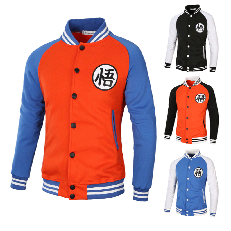 Áo khoác hoạt hình nam Dragon Ball Z Goku Kame Symbol Áo khoác bóng chày