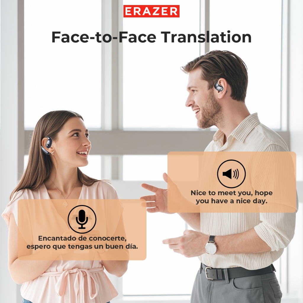 Lenovo ERAZER XF52 AI dịch thời gian thực Tai nghe Bluetooth Tai nghe không dây Bluetooth 6.0 Chất lượng âm thanh HiFi LED màn hình thông minh đầy đủ màu Giảm tiếng ồn thông minh | BigBuy360 - bigbuy360.vn