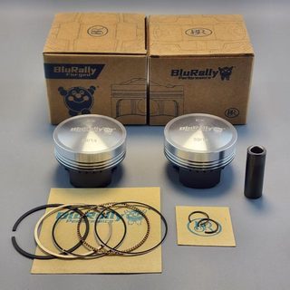 BluRally SC series piston 58 / 58.5 / 59mm với DLC Pin14 với đầu vòm cho bộ piston đua xe nén cao có vòng