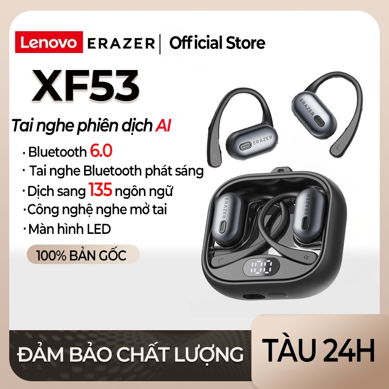 ERAZER XF53 Tai Nghe Phiên Dịch Al Dịch thuật thời gian thực thông minh Tai nghe Bluetooth loại bỏ tiếng ồn Tai nghe không dây Bluetooth 6.0 Tai nghe không dây âm thanh nổi HiFi | BigBuy360 - bigbuy360.vn