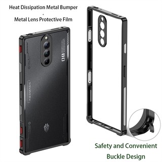  Ốp Lưng Hợp Kim Nhôm Sang Trọng Cho Nubia Red magic Redmagic 8 8S Pro Plus Pro + 5G Ốp Lưng Với Kim Loại Camera Bảo Vệ Phim Tản Nhiệt Khung Kim Loại Thiết Kế Khóa An Toàn 