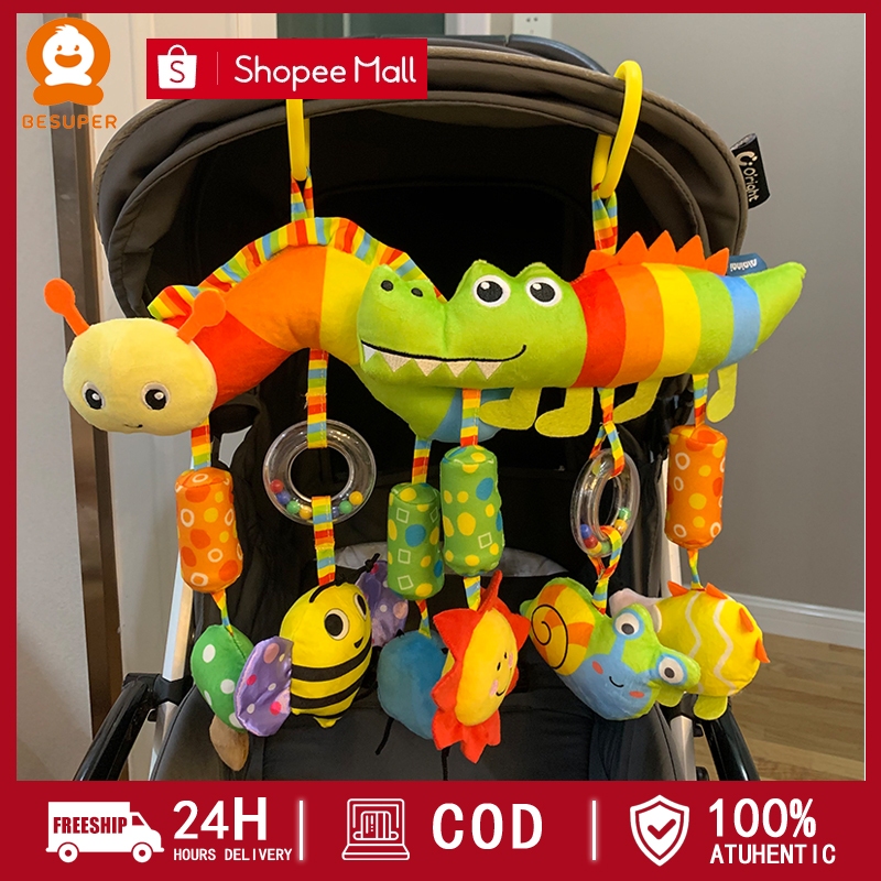 BESUPER Đồ chơi treo giường xe đẩy, Đồ chơi treo ghế ô tô nhồi bông bằng vải PP dành cho trẻ sơ sinh