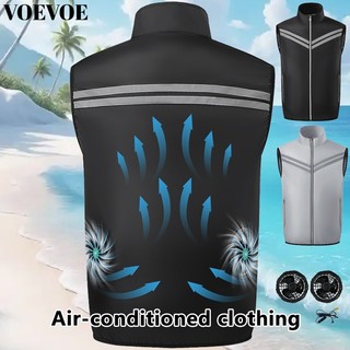 Áo Vest nam, áo Vest sọc phản quang có quạt