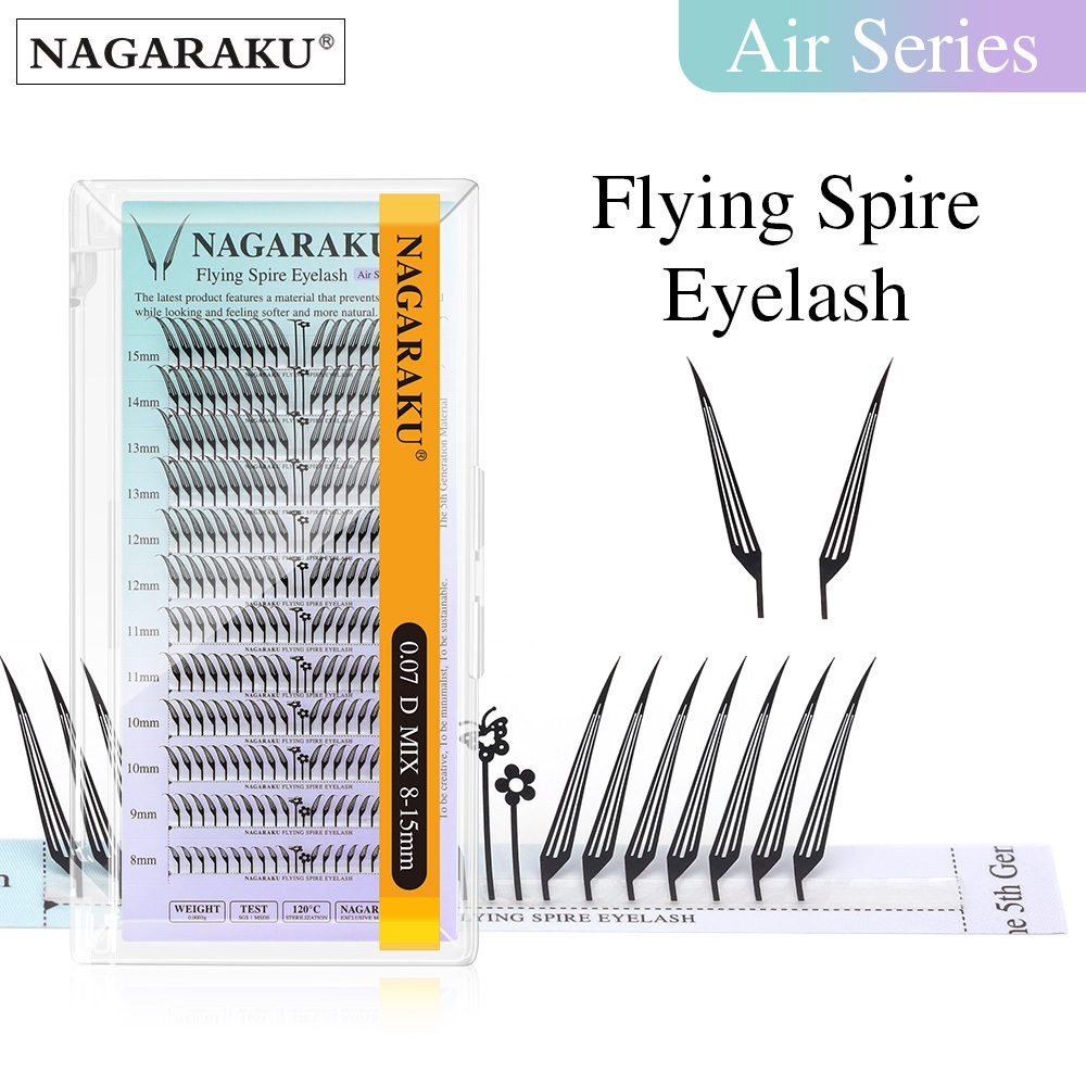 NAGRAKU Bay Spire Lông mi giả Air Series Premade Feather Light Eyelash Extensions