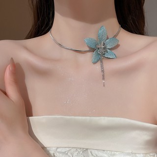 DREJEW Vải tua rua vòng cổ rừng tươi ngọt ngào xương đòn chuỗi thời trang đa năng trang trí vòng cổ