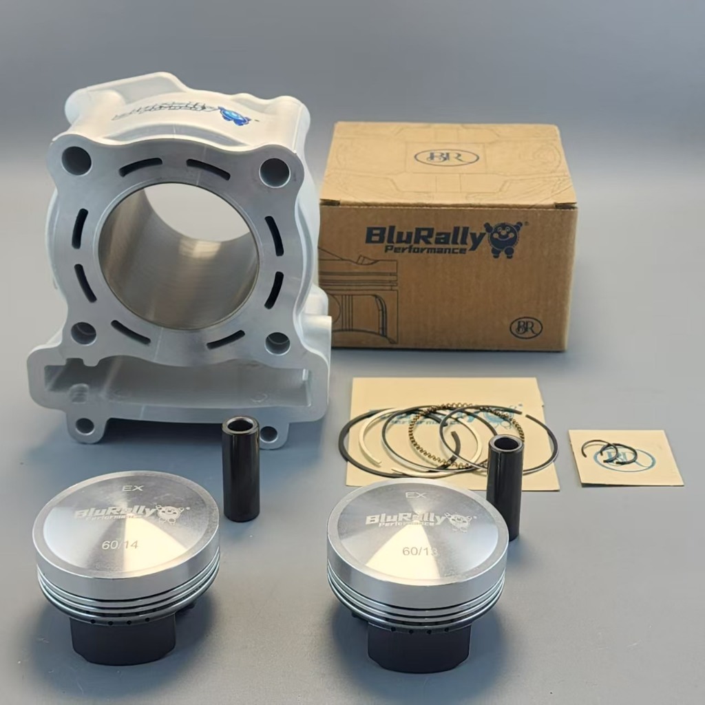 Bộ xi lanh gốm xe máy BluRally 60mm cho Yamama LC135 / Jupiter MX / Exciter135 với Piston dòng Sc-Pr