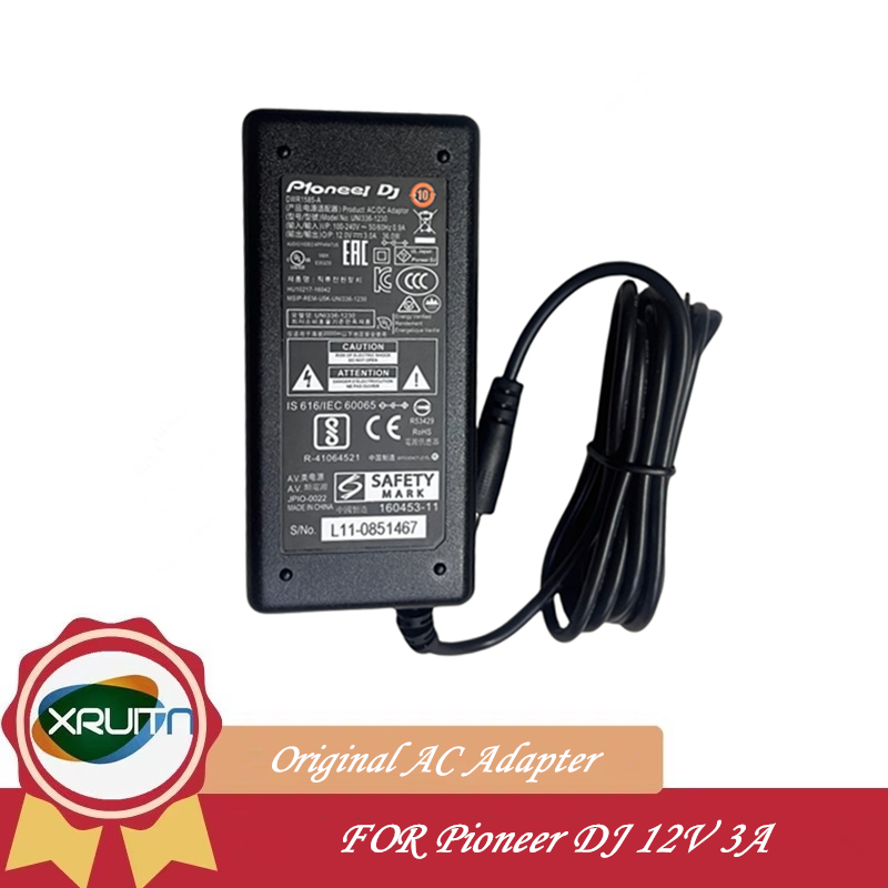 12V 3A 36W AC DC Adapter UNI336-1230 Sạc Cho Pioneer DJ DDJ-SR2 RR 800 1000 UNI336-1230 Nguồn Điện