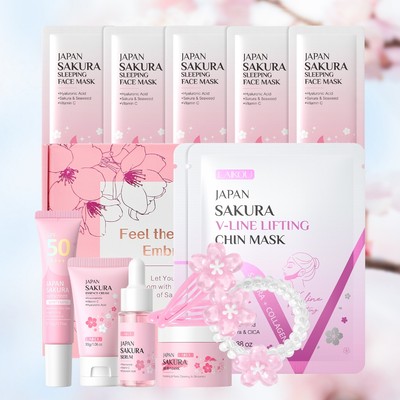 Bộ chăm sóc da cao cấp LAIKOU Sakura Bloom – Da rạng rỡ, dưỡng ẩm & trẻ trung tốt nhất để làm quà tặng sinh nhật