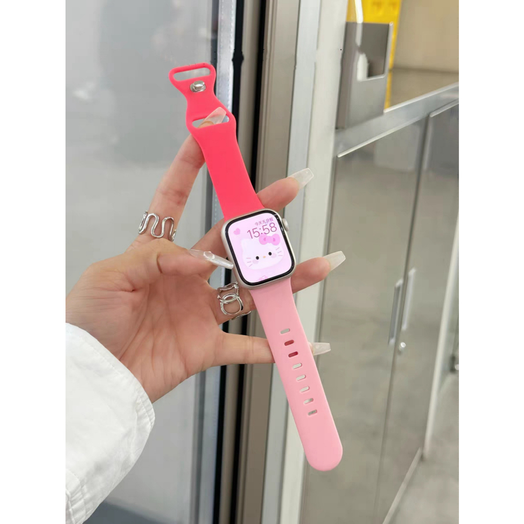Dây đeo silicon cho iwatch Tương thích với dây đeo Apple Watch nữ 40mm 41mm 42mm 44mm 45mm 46mm