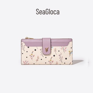 Seagloca Thời Trang Mới Niche Đơn Giản In Hình Cổ Điển Hoa Tươi Dây Kéo Ví Dài Cho Nữ   2414