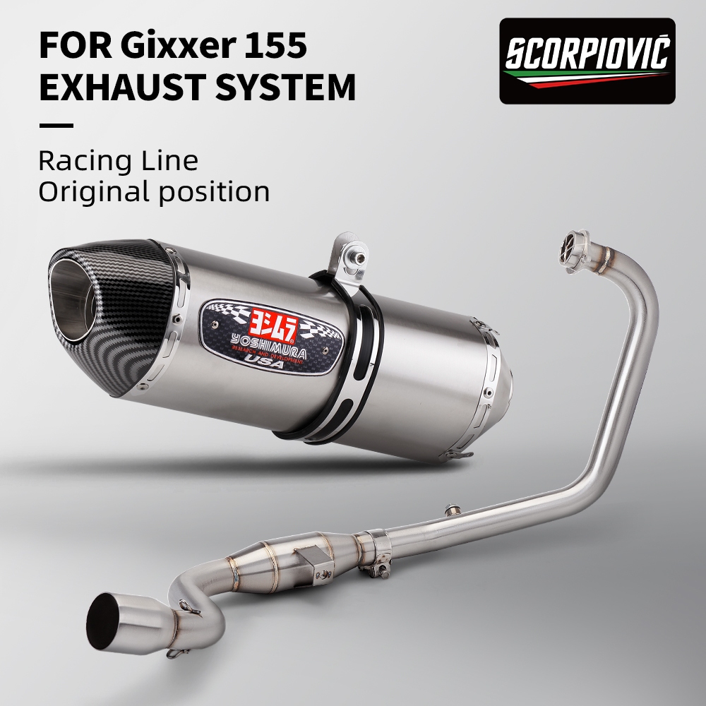 Hệ Thống Xả Xe Máy Thoát Cho GIXXER155 GSX150F SF155 gixxer155 moto Liên Kết Trước Đầu Ống Kết Nối 5