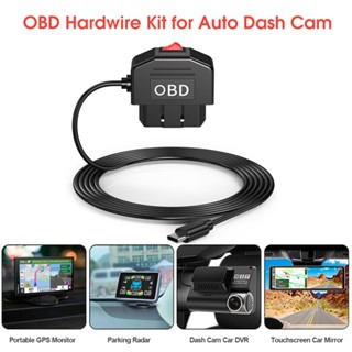  Dash Cam Hardwire Kit Buck Line OBD Sang USB Adapter Cáp Nguồn Cho Ô Tô Dashcam Gương CarPlay Màn Hình DVR Nguồn Điện Cho Giám Sát Đỗ Xe 24 Giờ 
