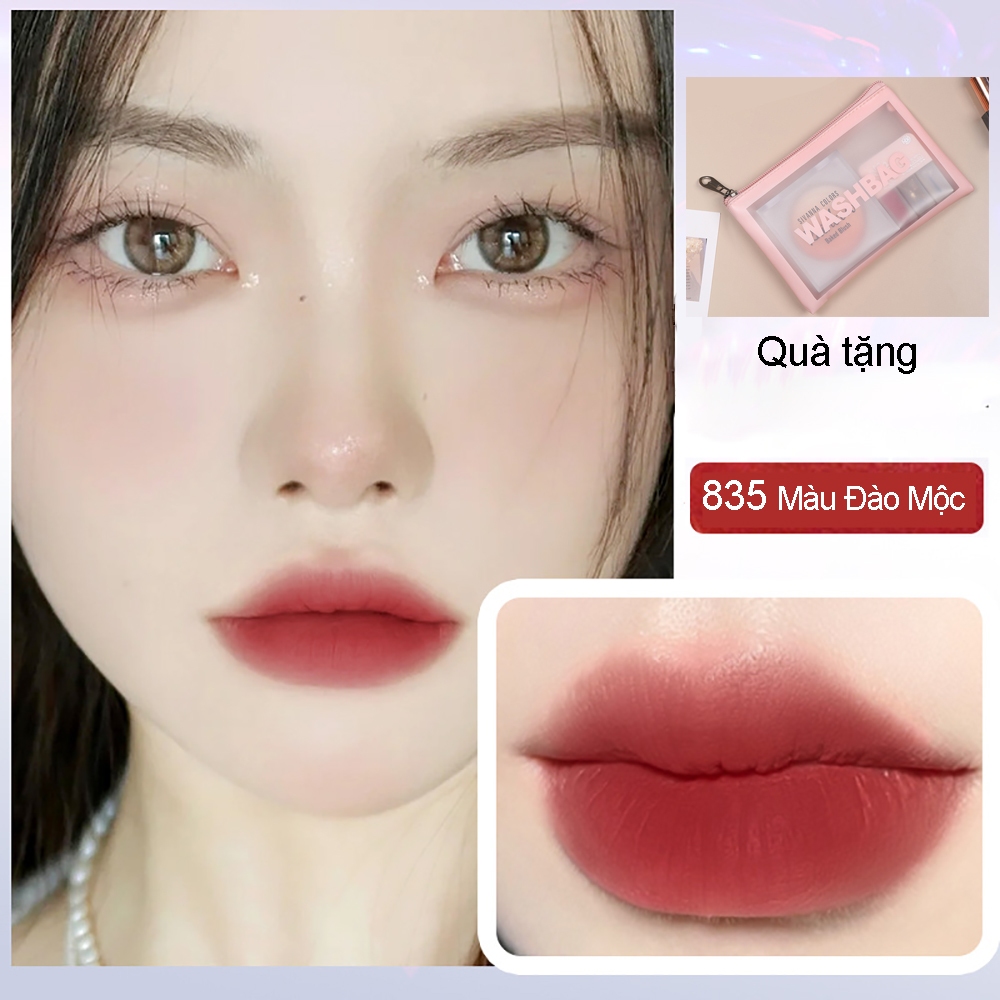Son môi dưỡng ẩm Shining Beauty Matte Matte Matte, Ống trắng chống dính chống thấm nước lâu trôi 8 g