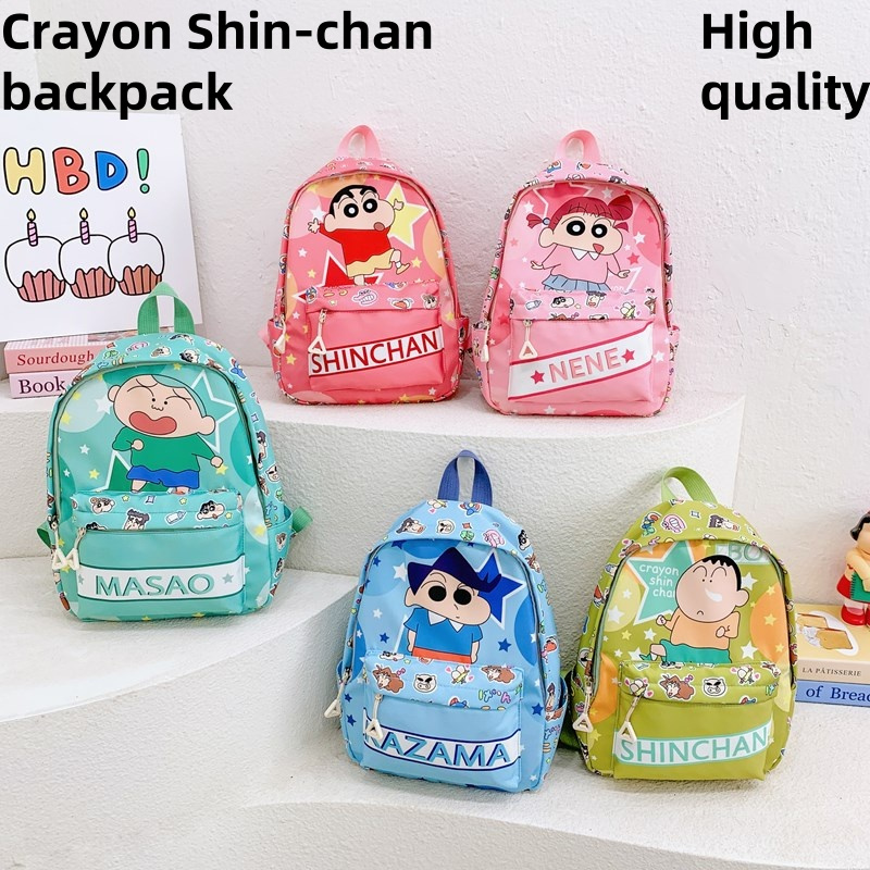 Ba lô trẻ em dành cho phụ nữ Crayon Shin-chan bagpack nylon túi đi học chống thấm nước mẫu giáo túi 