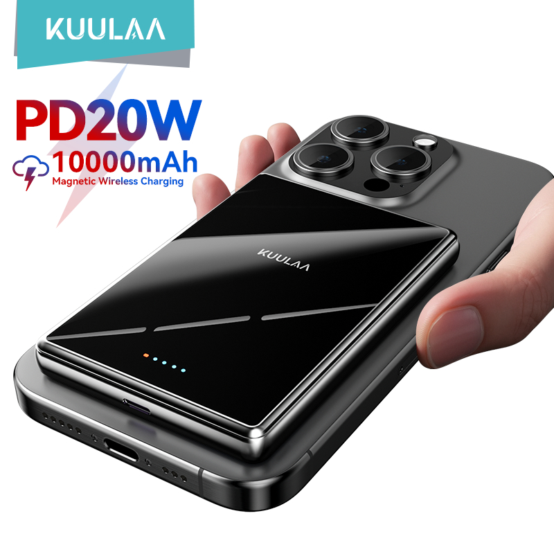 Bộ sạc dự phòng không dây kỹ thuật số KUULAA PD20W Bộ nguồn sạc nhanh 10000mAh Sạc dự phòng không dâ