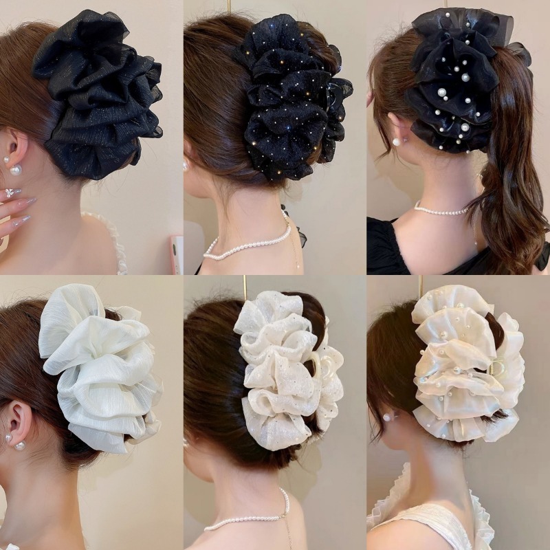 Kẹp Tóc Hình Nơ Màu Trơn Xinh Xắn Phong Cách Han Quôc Cho Nữ