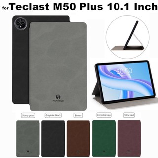 Dành Cho Teclast M50 Plus 10.1 Inch Android 14 Ốp Lưng Cảm Giác Da Máy Tính Bảng Bảo Vệ Flip Stand Da PU Vỏ Chống Sốc