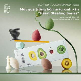 Bông Mút Trang Điểm BLJ - Siêu Mềm Mại Dễ Tán Kem Nền Đàn Hồi Kèm Hộp Đựng