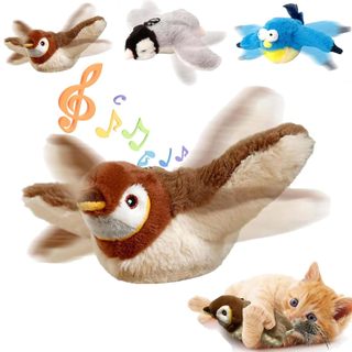 Đồ Chơi Chim Sẻ Điện Lắc, Mô Phỏng Chim Sẻ, Giảm Chán Cho Mèo, Trêu Chọc Thú Cưng