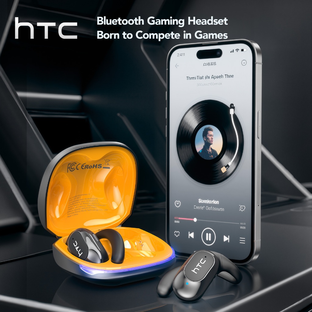 Tai nghe không dây chống nước HTC NE17 AI dịch thời gian thực TWS Bluetooth 5.4 Chất lượng âm thanh HiFi Tai nghe không dây chống nước IPX5 | BigBuy360 - bigbuy360.vn