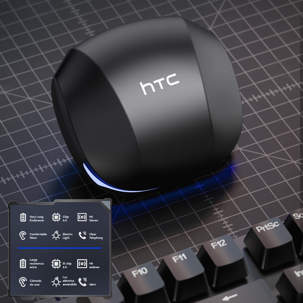 Tai nghe không dây chống nước HTC NE17 AI dịch thời gian thực TWS Bluetooth 5.4 Chất lượng âm thanh HiFi Tai nghe không dây chống nước IPX5 | BigBuy360 - bigbuy360.vn
