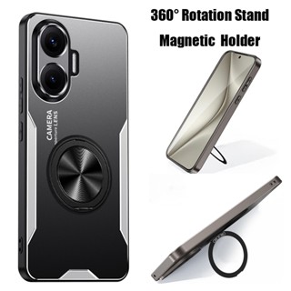 Ốp Lưng Kim Loại Ốp lưng Redmi Turbo 4 Pro 3 POCO F7 Ultra F6 X6 X7 Pro 5G Vỏ Từ 360° Giá đỡ xoay Vỏ điện thoại Vỏ bảo vệ ống kính máy ảnh Vỏ chống sốc