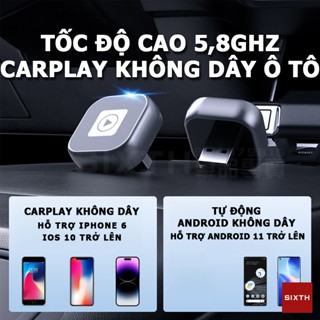 carplay không dây ô tô USB Hộp carplay không dây Apple Android 2 trong 1 Mô-đun carplay có dây sang không dây Hộp kết nối ô tô