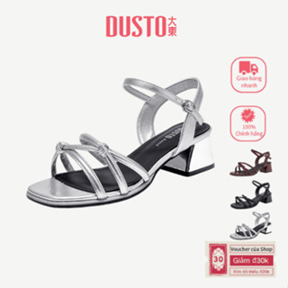 DUSTO Cao gót Giày Sandal Nữ sandal cao gót Đỏ rượu/Be/Đen/Bạc Mùa Hè 2025 DW25X0055A
