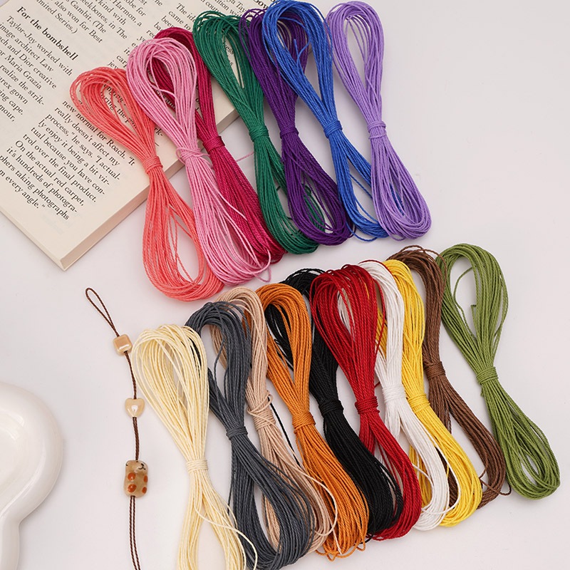1mm 10m / túi Polyester 3 Dây Sáp Sợi DIY Vòng Tay Vòng Cổ Bông Tai Trang Sức Phụ Kiện