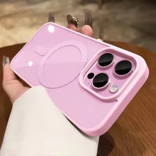 Ốp điện thoại Acrylic từ tính mạnh mẽ chính thức cho iPhone 16 15 14 13 12 11 Pro Max Plus Vỏ bảo vệ cứng trong suốt